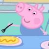 cerdo jorge comiendo torta